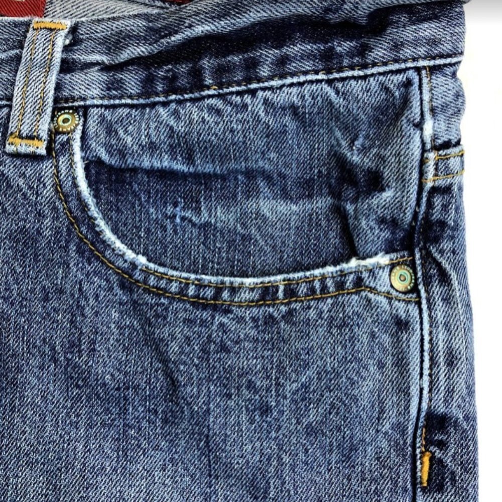 Izod Men's Denim Blue Jeans Relaxed Straight - Picture 5 of 11